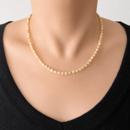 YELLOW SHELL Necklace Earth Ground
