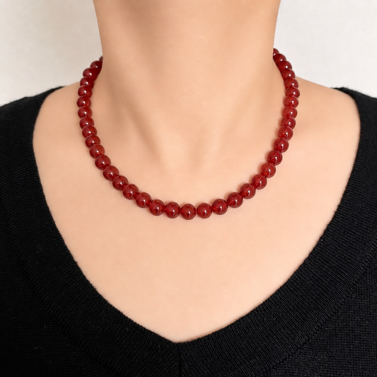 RED AGATE Necklace Fire Pulse