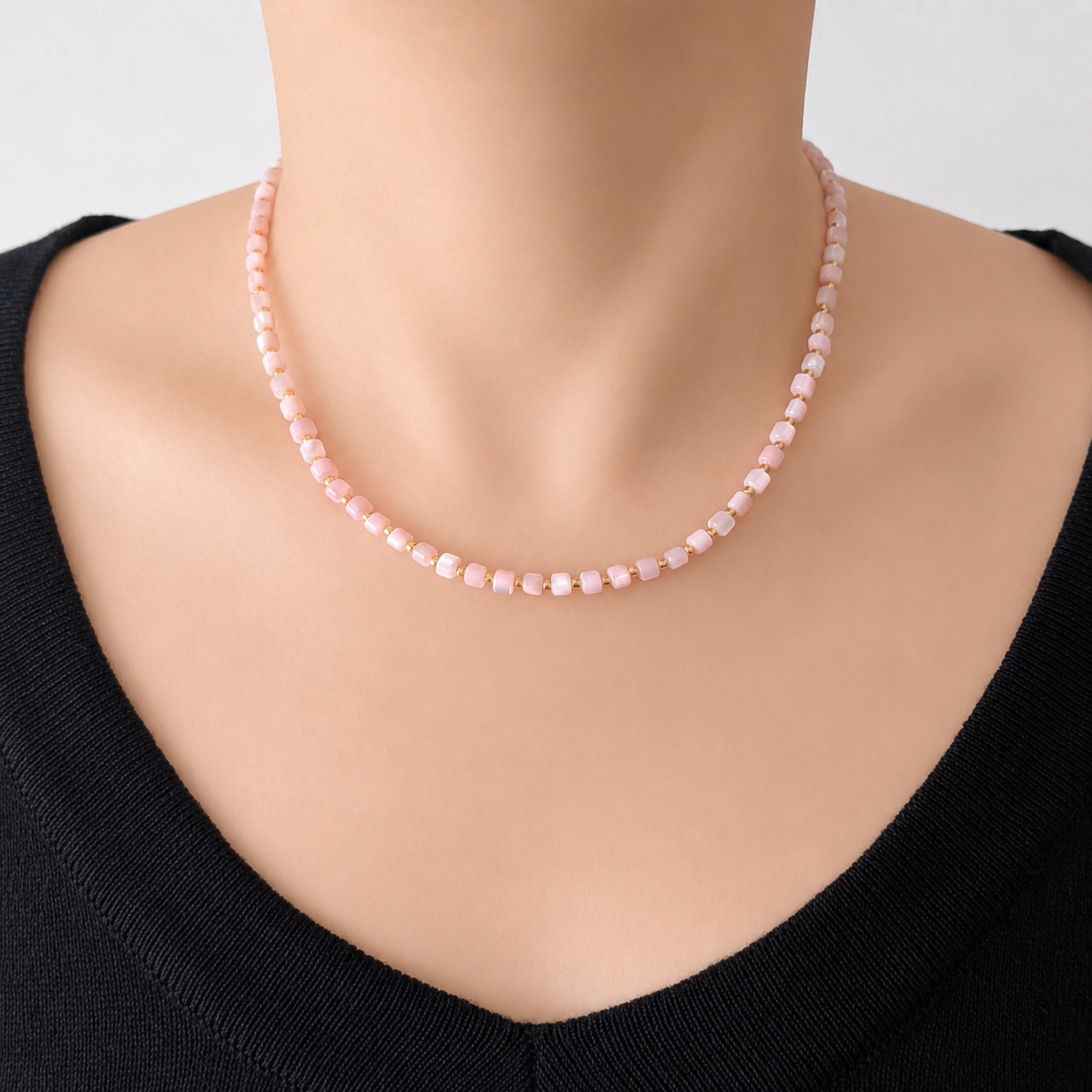 PINK SHELL Necklace Fire Radiance