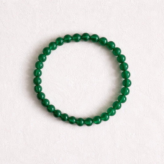 GREEN AGATE Bracelet Wood Origin 6mm