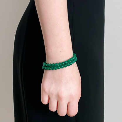 GREEN AGATE Bracelet Wood Origin 6mm