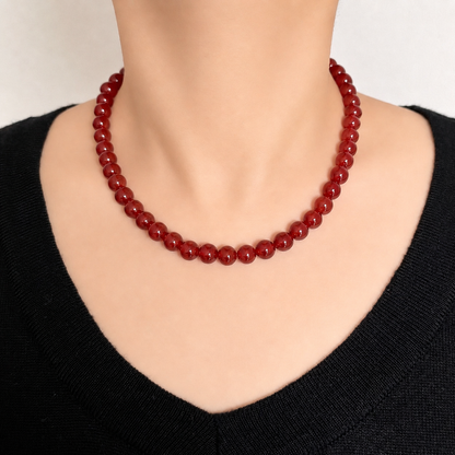 RED AGATE  Necklace Fire Pulse