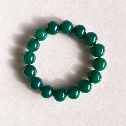 GREEN AGATE Bracelet Wood Origin 12mm