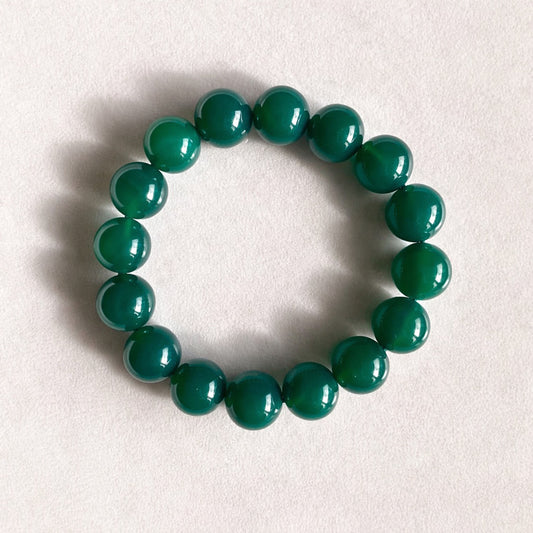 GREEN AGATE Bracelet Wood Origin 12mm