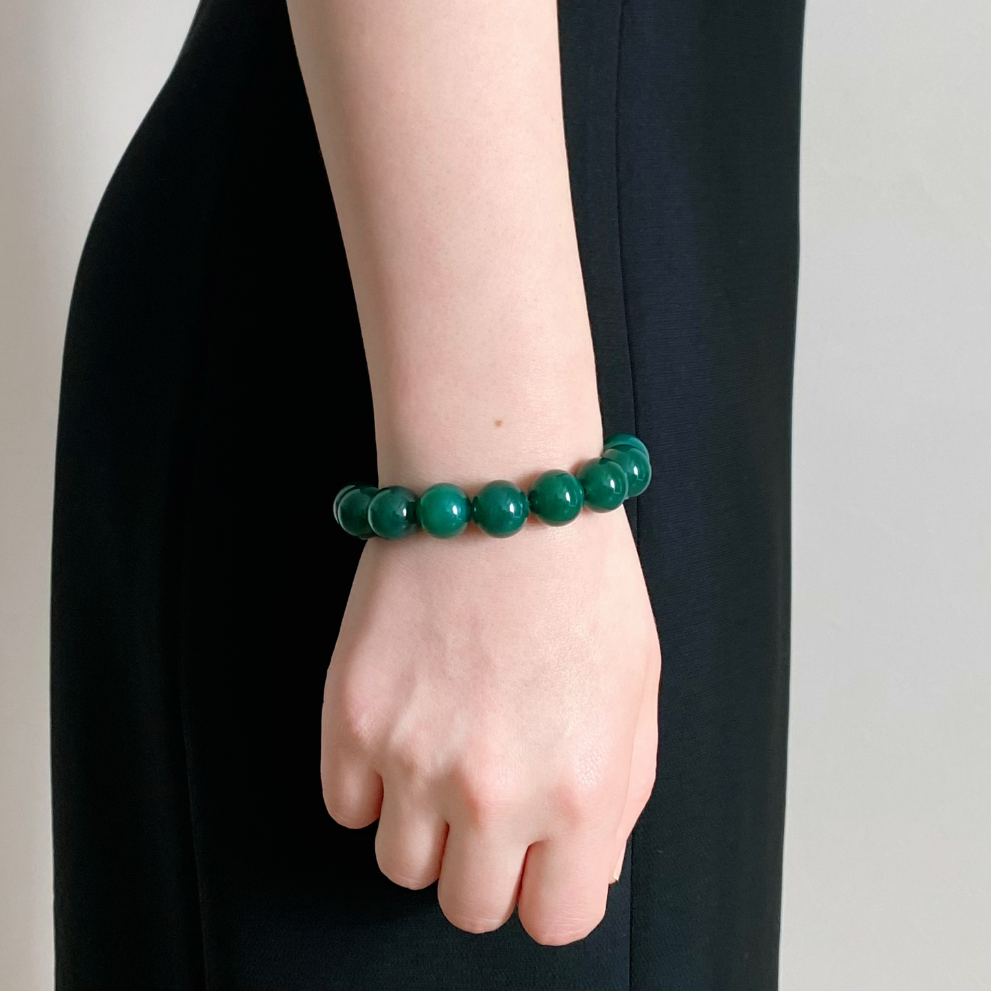 GREEN AGATE Bracelet Wood Origin 12mm