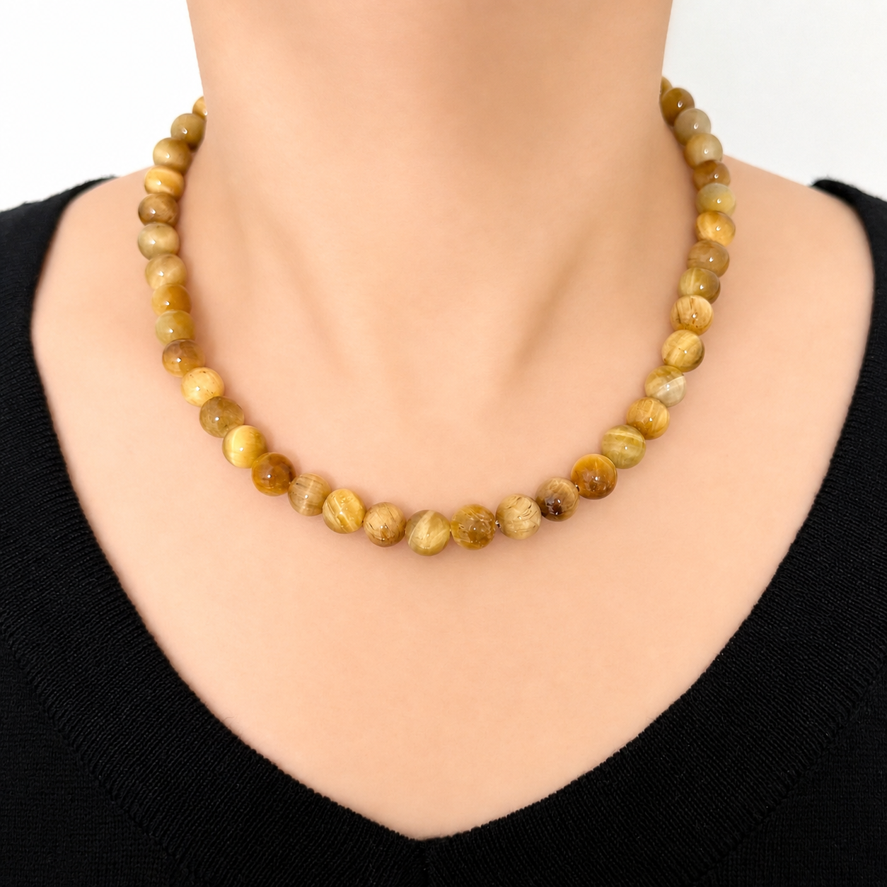 GOLDEN TIGER EYE Necklace Earth Anchor