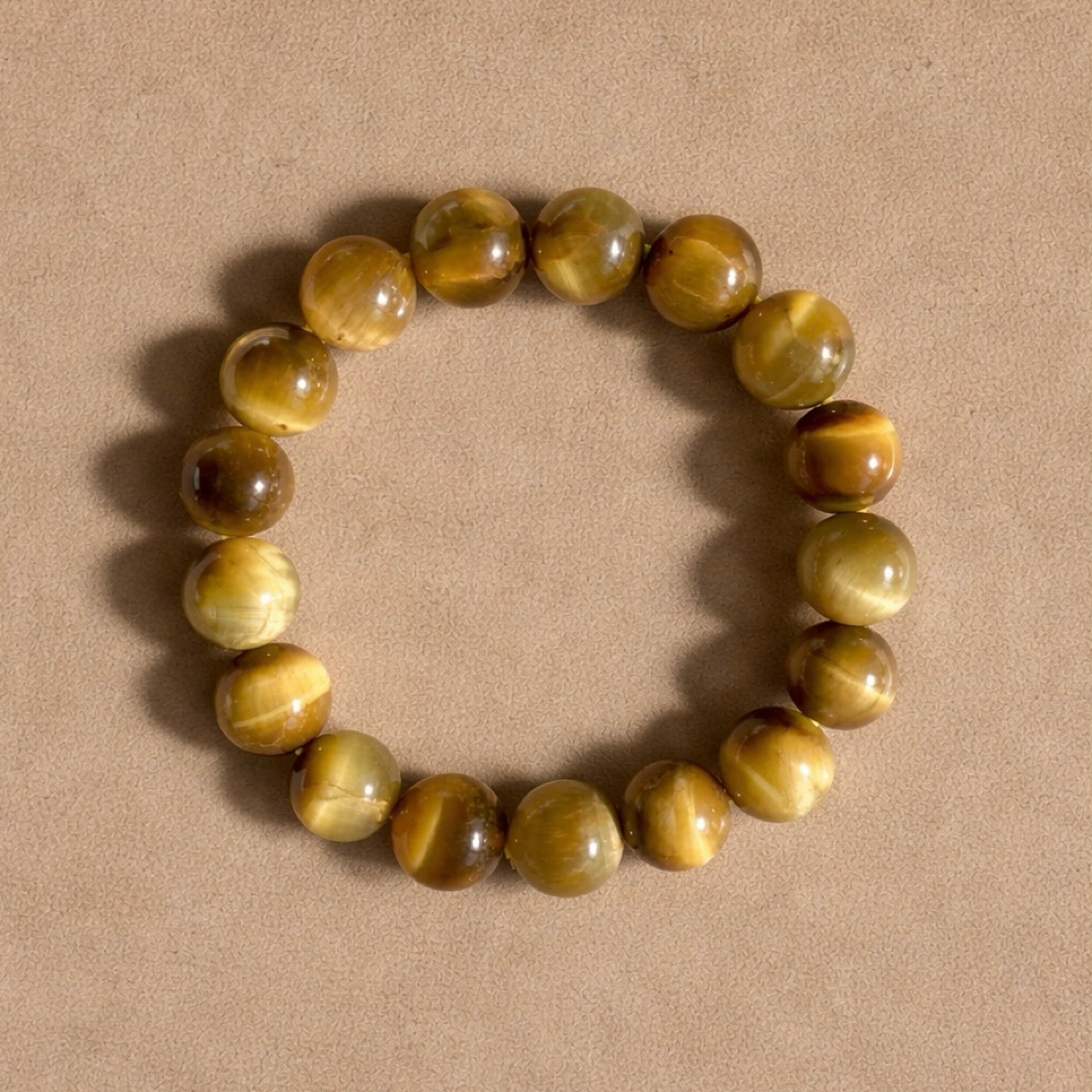 YELLOW TIGER EYE Bracelet Earth Anchor 12mm