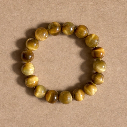 YELLOW TIGER EYE Bracelet Earth Anchor 12mm